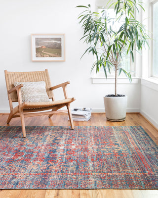 Loloi II Nour NU-05 Red/Navy Area Rug Runner Image Feature