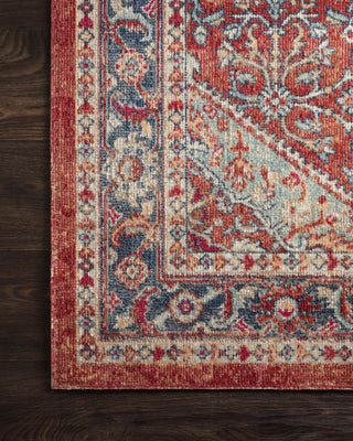 Loloi II Nour NU-05 Red/Navy Area Rug Lifestyle Image Feature