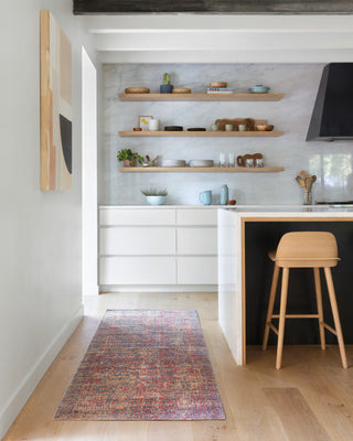 Loloi II Nour NU-05 Red/Navy Area Rug Corner Image
