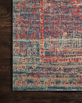 Loloi II Nour NU-05 Red/Navy Area Rug Lifestyle Image Feature