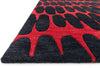Loloi Nova NV-05 Red / Black Area Rug Corner Shot