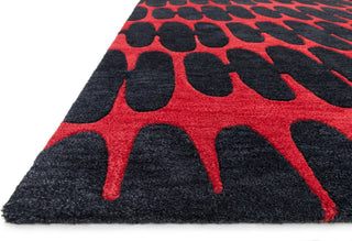 Loloi Nova NV-05 Red / Black Area Rug Corner Shot