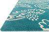 Loloi Nova NV-06 Teal / Ivory Area Rug Round Image
