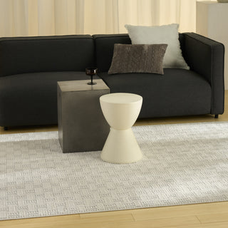 Nourison Nordic NRC01 Ivory Grey Area Rug Corner Image