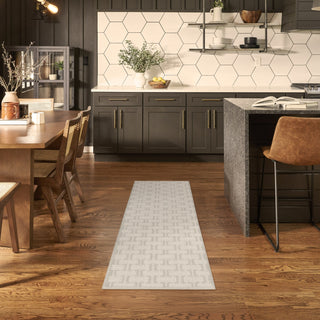 Nourison Nordic NRC01 Ivory Grey Area Rug Corner Image