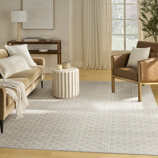 Nourison Nordic NRC01 Ivory Grey Area Rug Swatch Image