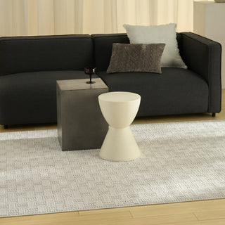 Nourison Nordic NRC01 Ivory Grey Area Rug Room Image Feature