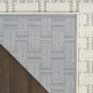 Nourison Nordic NRC01 Ivory Grey Area Rug Corner Image