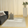 Nourison Nordic NRC01 Ivory Grey Area Rug Room Image Feature