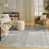 Nourison Nordic NRC02 Ivory Grey Area Rug Swatch Image