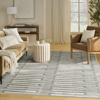 Nourison Nordic NRC02 Ivory Grey Area Rug Swatch Image