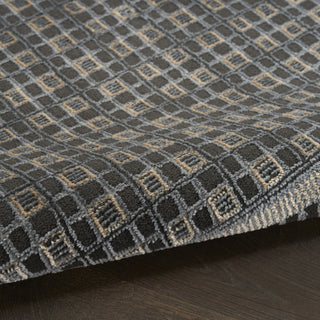 Nourison Nordic NRC03 Black Taupe Area Rug Backing Image