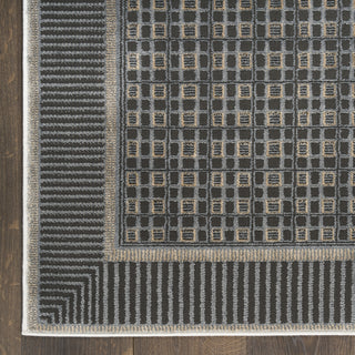 Nourison Nordic NRC03 Black Taupe Area Rug main image
