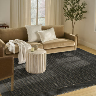 Nourison Nordic NRC03 Black Taupe Area Rug Corner Image