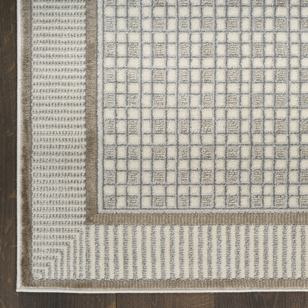Nourison Nordic NRC03 Ivory Grey Area Rug main image