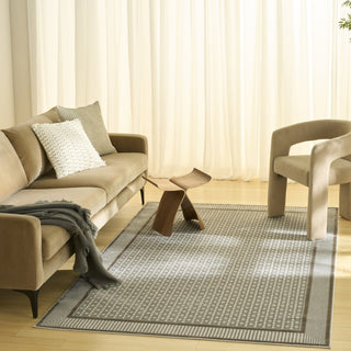 Nourison Nordic NRC03 Ivory Grey Area Rug Swatch Image