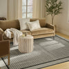 Nourison Nordic NRC03 Ivory Grey Area Rug Corner Image