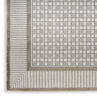 Nourison Nordic NRC03 Ivory Grey Area Rug Corner Image