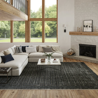 Nourison Nordic NRC03 Black Taupe Area Rug 