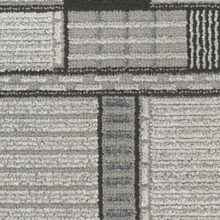 Nourison Nordic NRC04 Black Grey Area Rug Corner Image