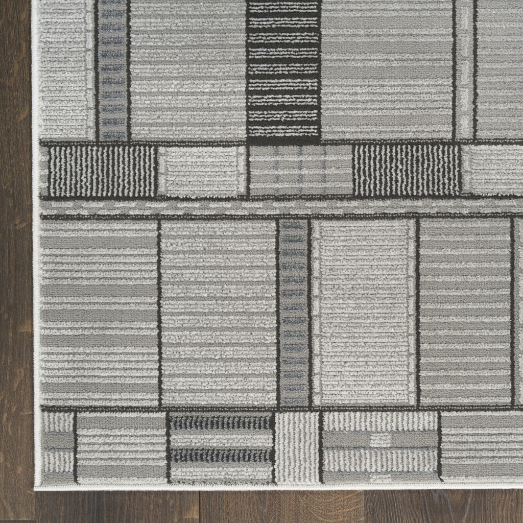 Nourison Nordic NRC04 Black Grey Area Rug main image