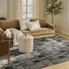 Nourison Nordic NRC04 Black Grey Area Rug Corner Image