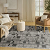 Nourison Nordic NRC04 Black Grey Area Rug Swatch Image