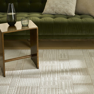 Nourison Nordic NRC04 Ivory Beige Area Rug Corner Image