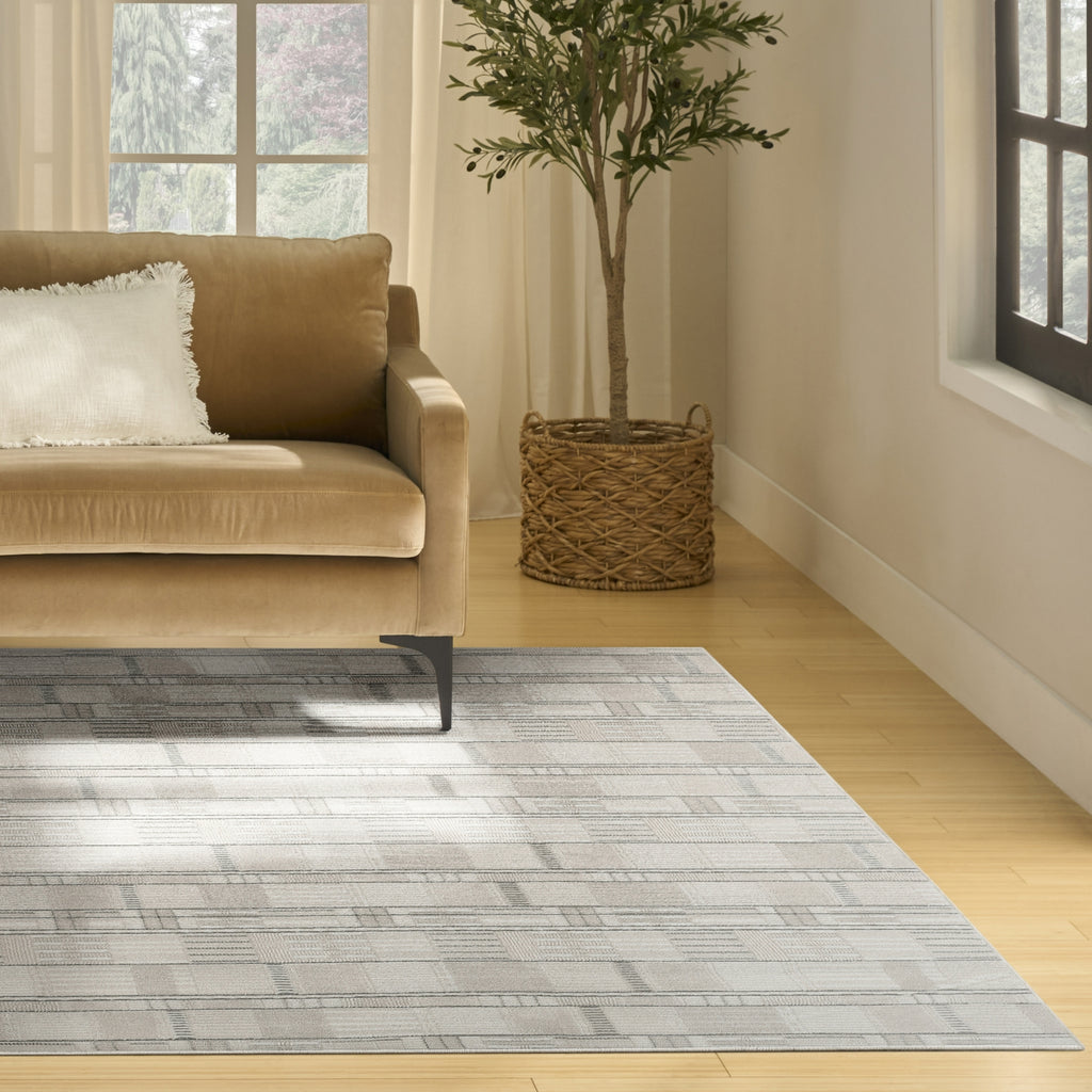 Nourison Nordic NRC04 Ivory Grey Area Rug main image
