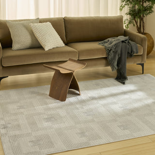 Nourison Nordic NRC05 Ivory Beige Area Rug Corner Image