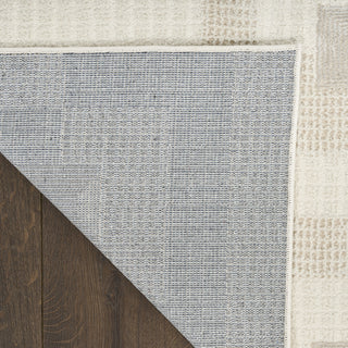 Nourison Nordic NRC05 Ivory Beige Area Rug Corner Image