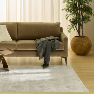 Nourison Nordic NRC05 Ivory Beige Area Rug Corner Image