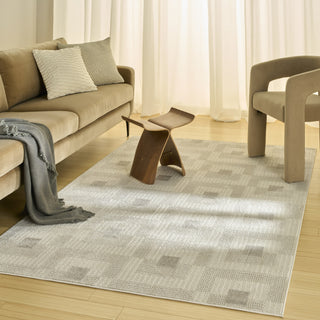 Nourison Nordic NRC05 Ivory Beige Area Rug Room Image Feature