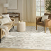 Nourison Nordic NRC05 Ivory Beige Area Rug Room Image Feature