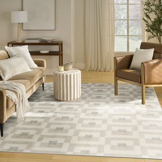 Nourison Nordic NRC05 Ivory Beige Area Rug Room Image Feature