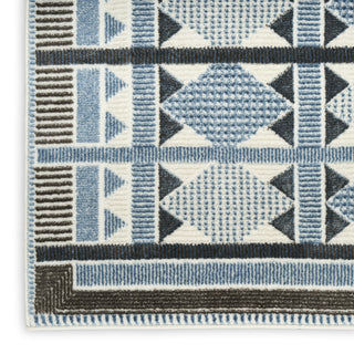 Nourison Nordic NRC06 Blue Area Rug Corner Image