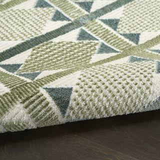 Nourison Nordic NRC06 Green Blue Area Rug Detail Image