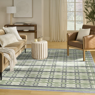 Nourison Nordic NRC06 Green Blue Area Rug Swatch Image