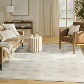Nourison Nordic NRC06 Ivory Beige Area Rug Swatch Image
