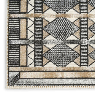 Nourison Nordic NRC06 Ivory Multicolor Area Rug Corner Image