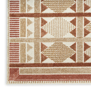 Nourison Nordic NRC06 Rust Area Rug Corner Image