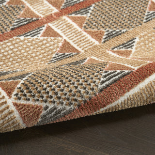 Nourison Nordic NRC06 Rust Multicolor Area Rug Detail Image