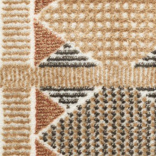 Nourison Nordic NRC06 Rust Multicolor Area Rug Corner Image