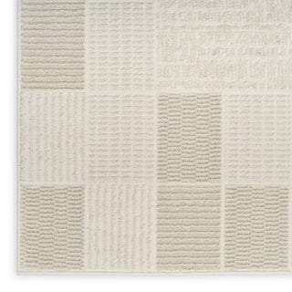 Nourison Nordic NRC07 Ivory Grey Area Rug Corner Image