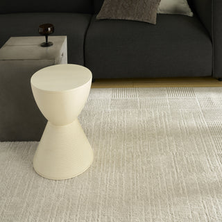 Nourison Nordic NRC07 Ivory Grey Area Rug Corner Image