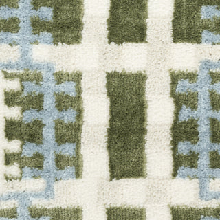 Nourison Nordic NRC08 Blue Green Area Rug Corner Image
