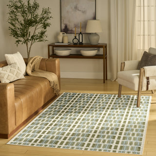 Nourison Nordic NRC08 Blue Green Area Rug Swatch Image