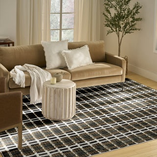 Nourison Nordic NRC08 Charcoal Multicolor Area Rug Corner Image