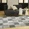 Nourison Nordic NRC09 Grey Black Area Rug Corner Image
