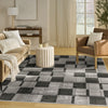 Nourison Nordic NRC09 Grey Black Area Rug Swatch Image